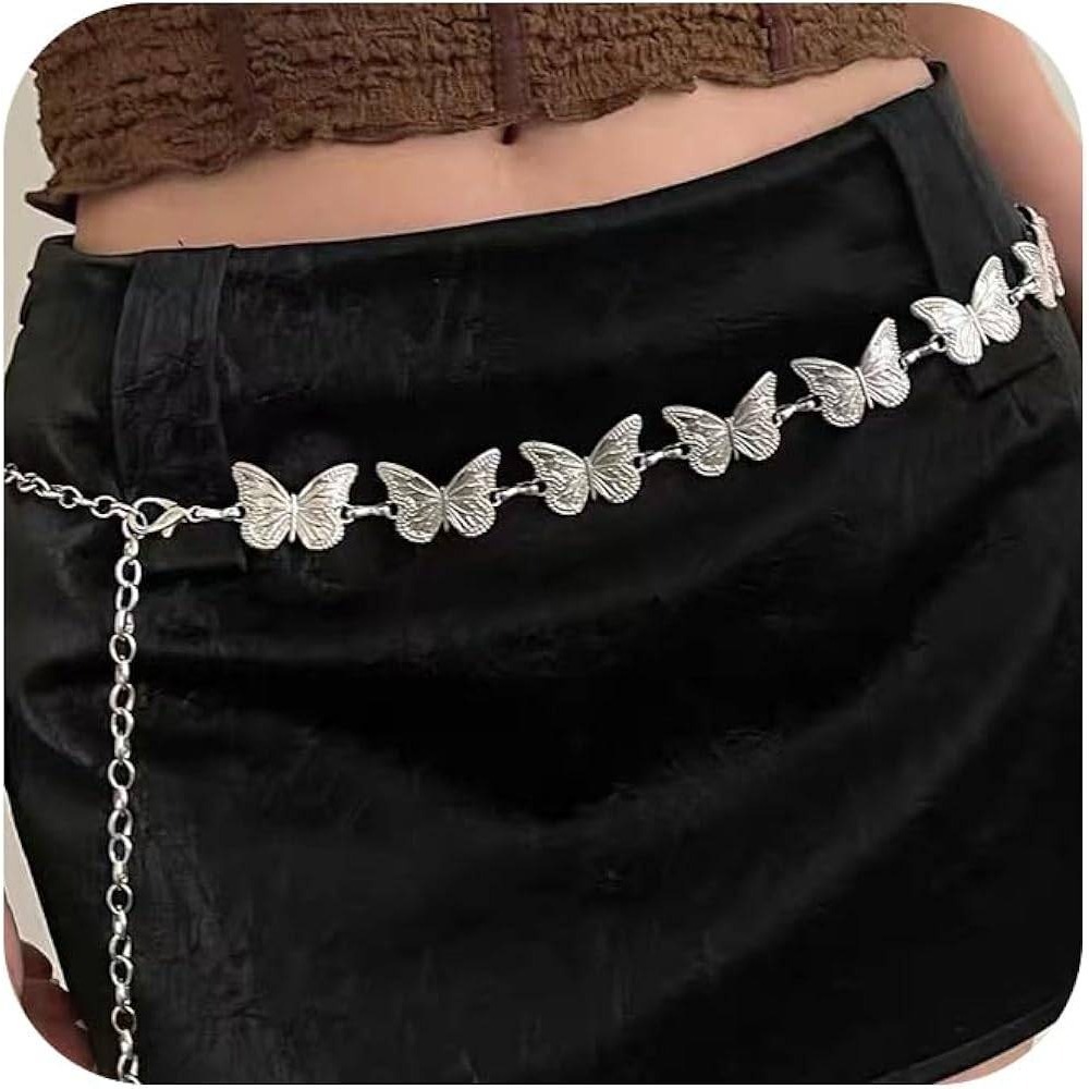 new butterfly metal silver belt animal summer travel vacation‎